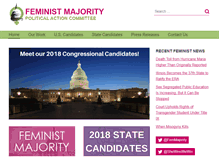 Tablet Screenshot of feministmajoritypac.org